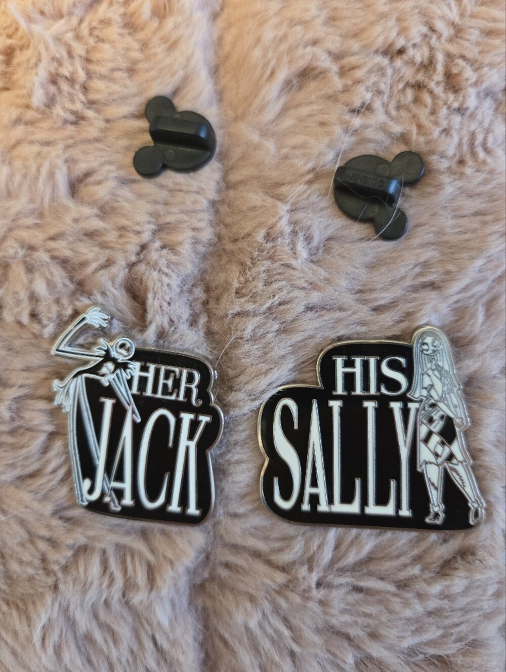 Disney Trading Pins-His & Her Jack and Sally Enamel Pin Set